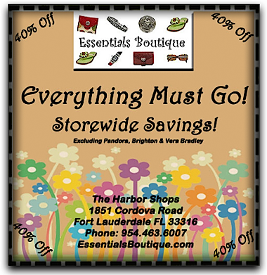 Essentials Boutique in Fort Lauderdale has 40% off see attached coupon